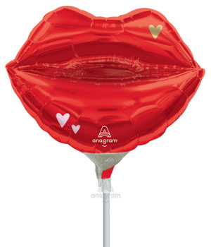 10"A Kiss Lips  Valentine Air-Fill Only (10 count)