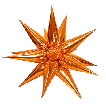 26"B Exploding Star Orange flat (1 count)