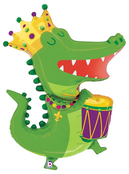 37"S Mardi Gras Party Gator Pkg (5 count)