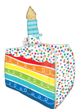 27"A Birthday Cake Slice Rainbow Pkg (5 count)