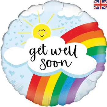 18"O Get Well Soon Rainbow Pkg (1 count)