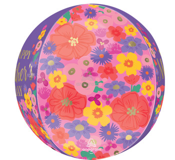 16"A  Happy Mother's Day Sweet Florals Orbz Pkg (5 count)
