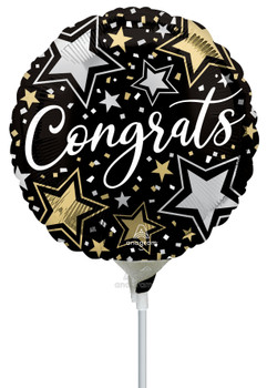 9"A Congrats Stars flat Air-Fill  (10 count)
