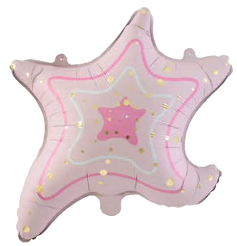 18"B Star Fish Pink flat (5 count)