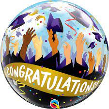22"Q Bubble Congratulations Graduation Hands pkg (1 count)
