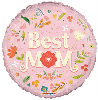 18"C Best Mom Flower flat (10 count)