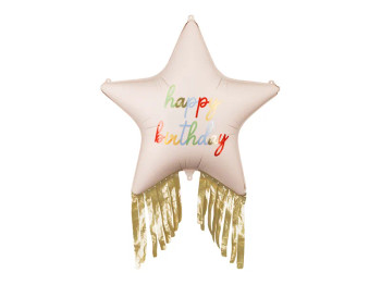 28"P Happy Birthday Star with Fringes (1 COUNT)