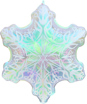 19"B SnowFlake Iridescent PKG (10 COUNT)