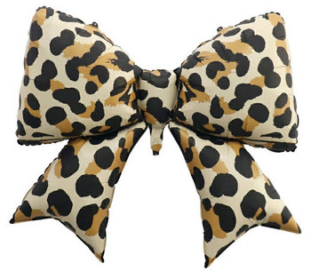 39"B Bow Leopard Print flat (5 COUNT)