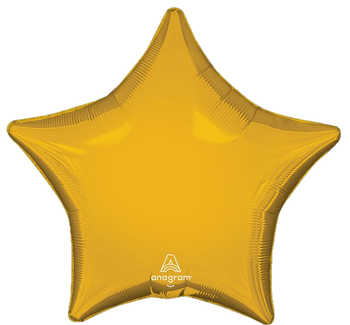 19"A Star Gold Metallic flat (10 count)