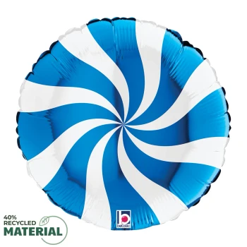18"S Candy Swirl White and Blue Pkg (5 COUNT)