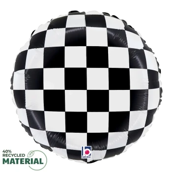 18"S Checkerboard Round Pkg (5 count)
