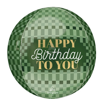 16"A Happy Birthday Stylish Sage Orbz Pkg (5 count)