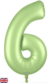 34"O Satin Pastel Pistachio 6 pkg (1 count)