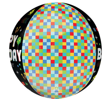 16"A Happy Birthday 8- Bit Orbz Pkg (5 count)