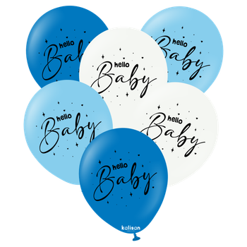 12"K Hello Baby Blue Theme (25 count)
