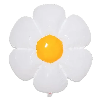 22"B Flower Daisy White Air Filled flat (10 COUNT)
