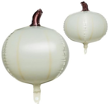 12"B Pumpkin 3-D Sphere Ivory flat (5 COUNT)