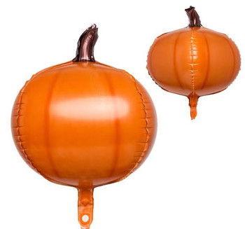 12"B Pumpkin 3-D Sphere Orange flat (5 COUNT)
