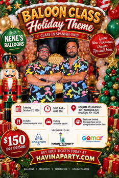 Holiday Balloon Class with Nene’s Balloons – October 27, 2026