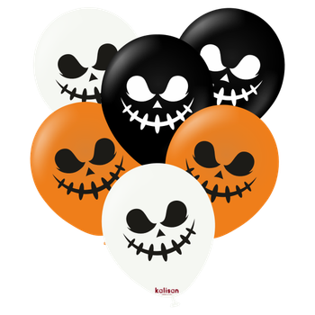 12"K Halloween Assortment SPOOKY Face #2 (25 count)