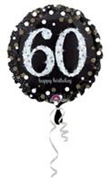 28"A Happy Birthday Sparkling 60th Pkg (5 count)