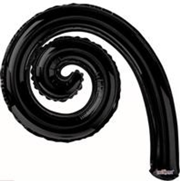 14"K Kurly Spiral Black flat (10 count)