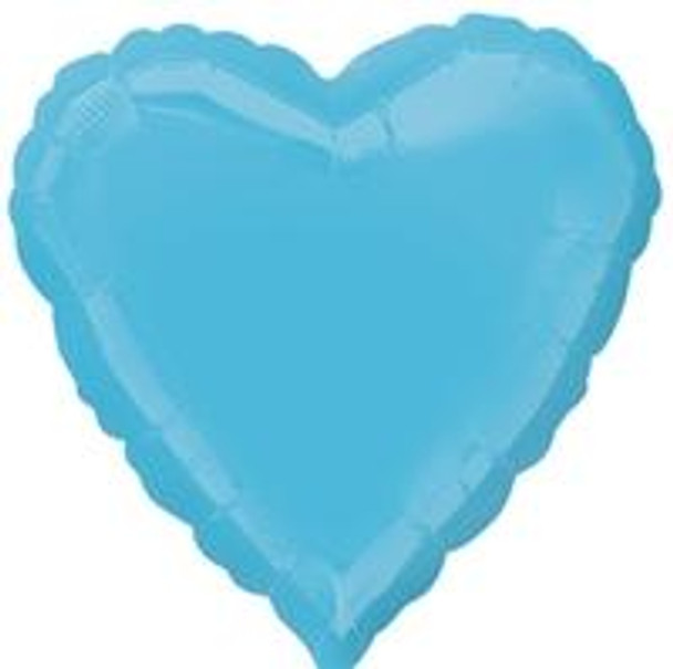 18"A Heart Caribbean Blue flat (10 count)