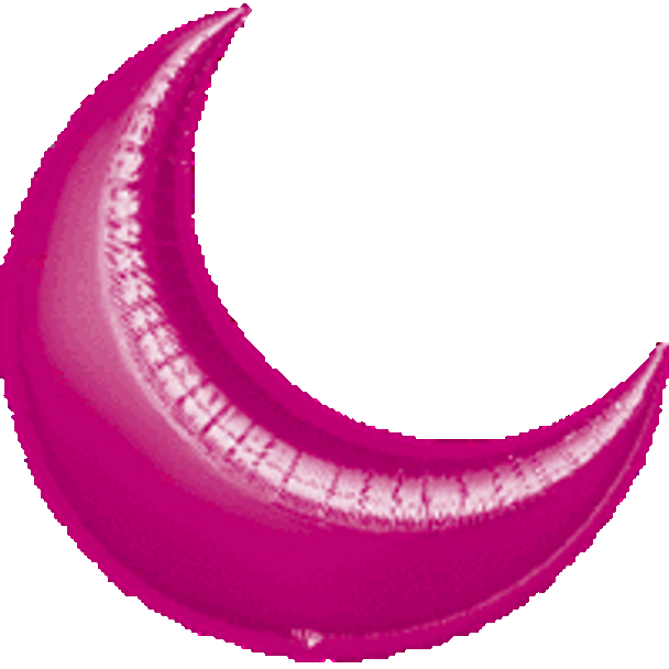 26"A Crescent Moon Fuchsia flat (3 count)