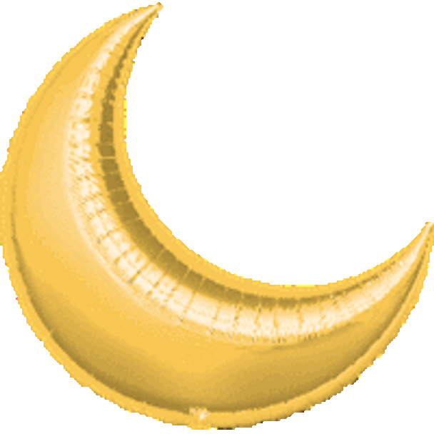 26"A Crescent Moon Gold flat (3 count)