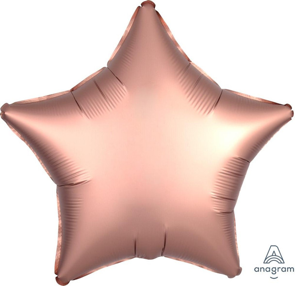 19"A Star Satin Luxe Rose Gold Copper flat (10 count)