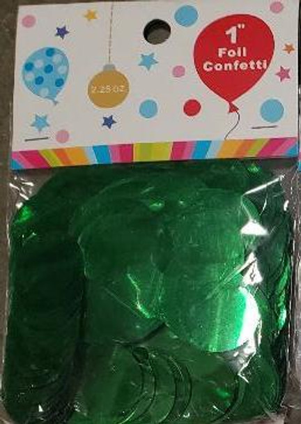 Confetti Circles Mylar Green 1"(1 count)