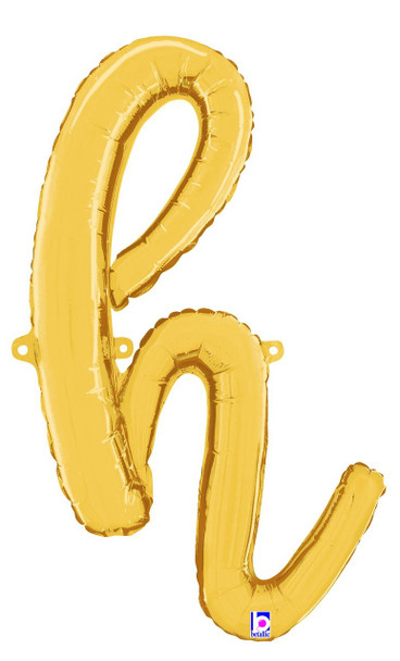 Script Gold Letter  H (1 count)