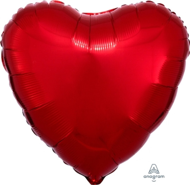 18"A Heart Red flat (10 count)