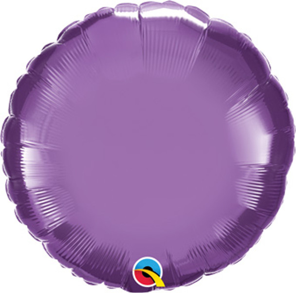 18"Q Round Chrome Purple flat (10 count)