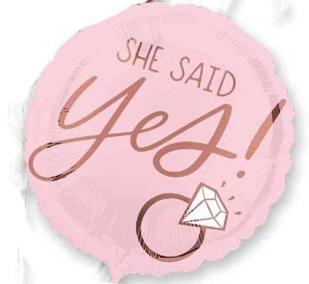 18"A Blush Wedding She Said Yes (10 count)
