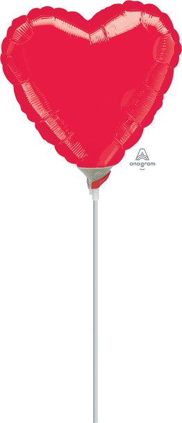 9"A Heart Red Metallic Air-Fill Only (10 count)