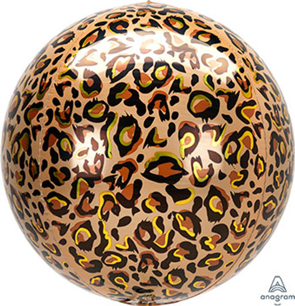16"A Orbz Animal Print Brown Leopard flat (3 count)