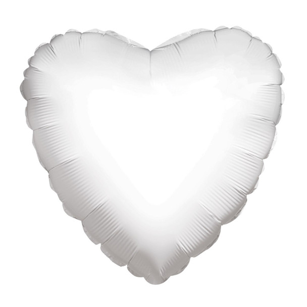 9"K Heart White Air-Fill (10 count)