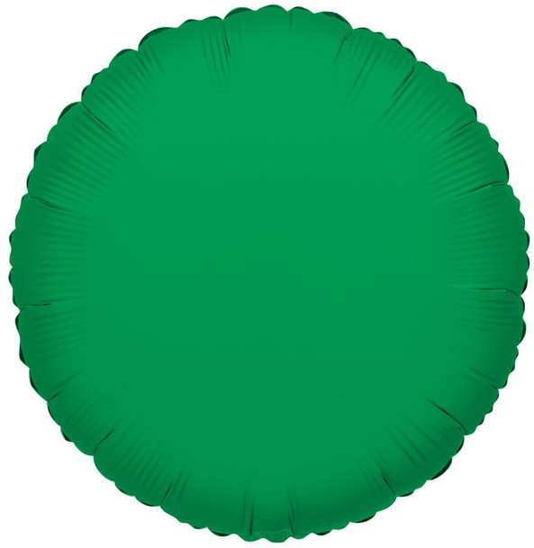 18"K Round Emerald Green flat (10 count)