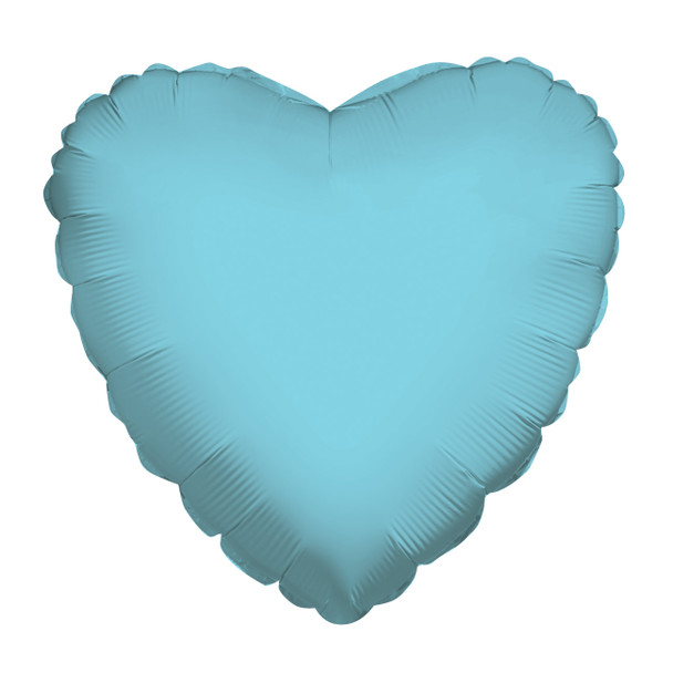 18"K Heart Baby Blue flat (10 count)