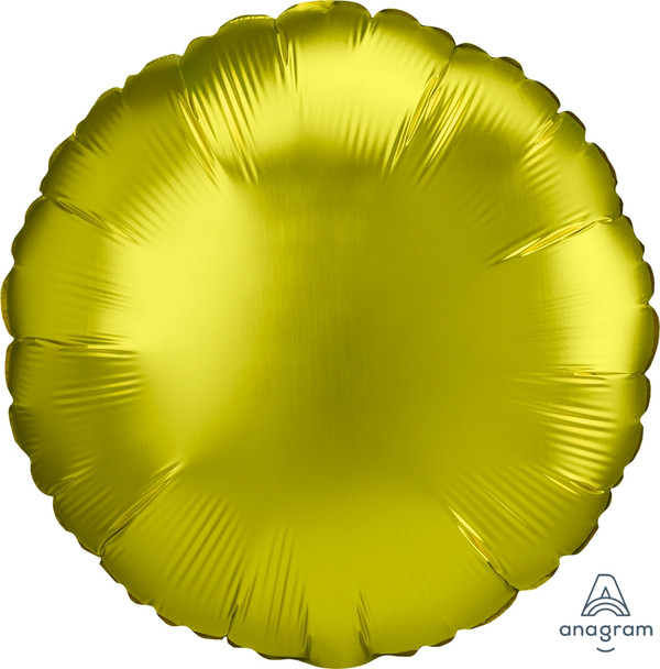 18"A Round Satin Luxe Lemon Yellow (10 count)