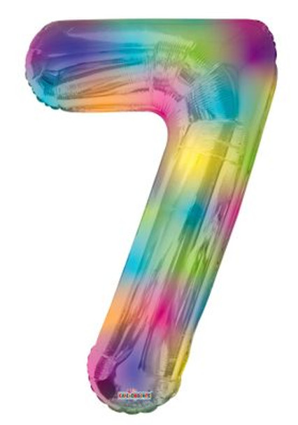 34"C Multicolor Number 7 (1 count)