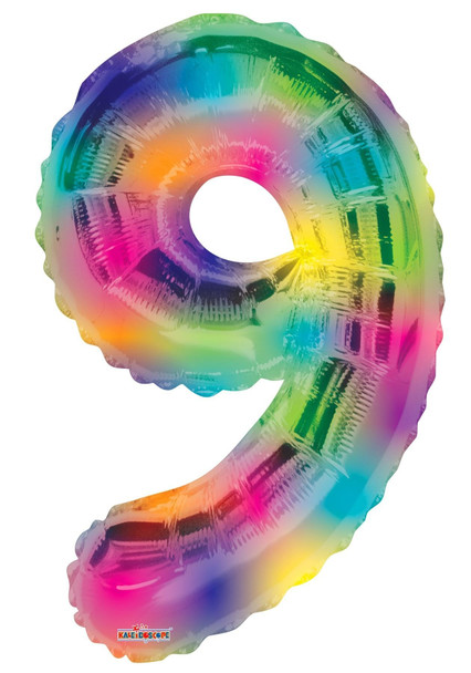 34"C Multicolor Number 9 (1 count)