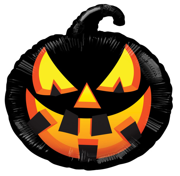 12"C Halloween Pumpkin Black (10 count)