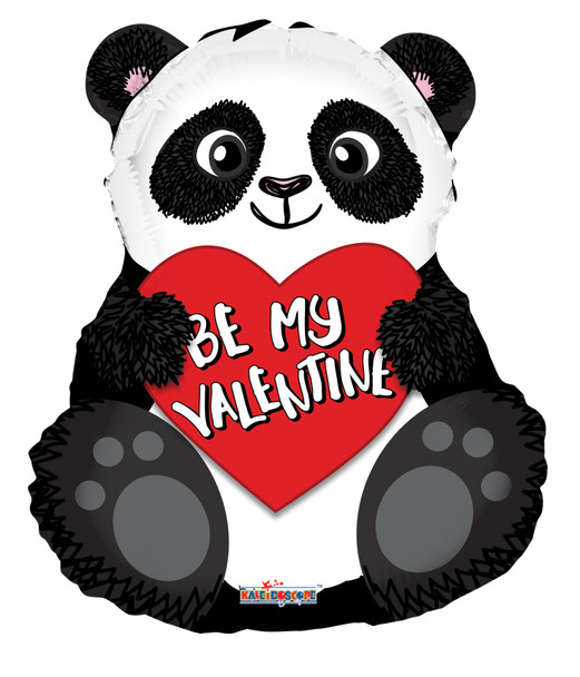 18"K Be My Valentine Panda Bear Shape (10 count)