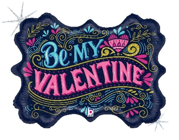 29"B Be My Valentine Vintage Marquee Holograph Pkg (1 count)