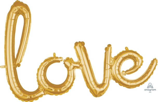 31"A Script Love Gold Pkg (1 count)