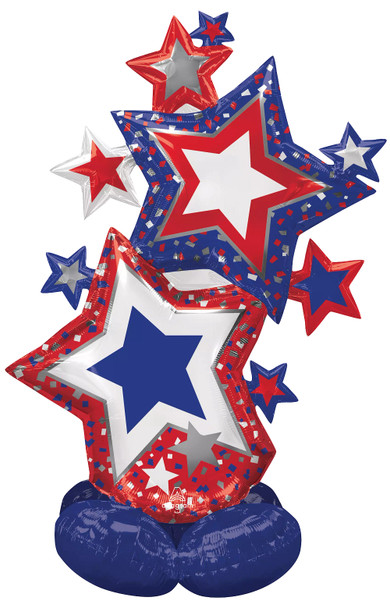 59"A Airloonz Star Cluster Patriotic Pkg (1 count)