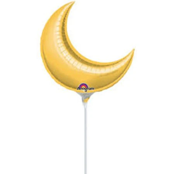 10"A Crescent Moon Gold flat (5 count)
